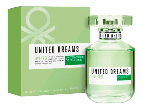 Benetton United Dreams Live Free x 80 m - Perfume Original | Perfumería MT