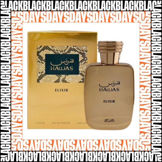 Rasasi Hawas Elixir x 100 ML BLACK DAYS - Perfume Original | Perfumería MT
